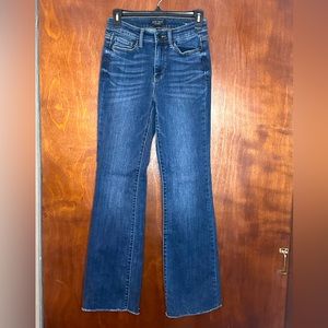 Judy Blue boot cut raw hem blue jeans. Worn once, like new.